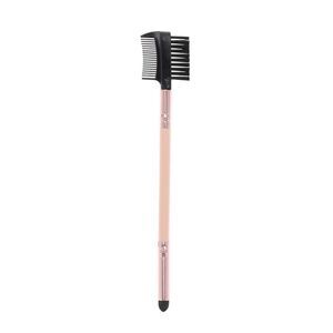 Double Head Eyebrow Brush Rose Gold Tone Pink